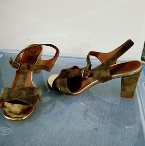 Suede Heeled Sandal